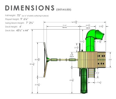 Image showing 9 th Gorilla Playsets Avalon Wood Swing Set, Includes Twister Tube, Rock Wall, Sandbox and Playset Accessories