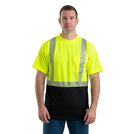Berne Men's Hi-Vis Colorblock Class 2 T-Shirt
