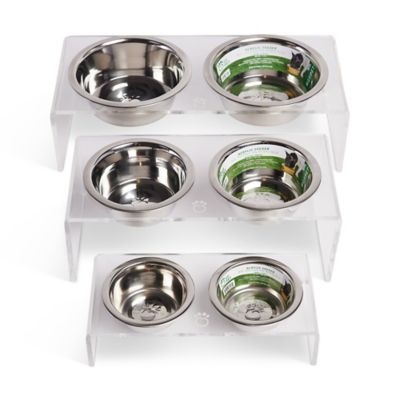 Image showing  Elevated Acrylic Double Pet Feeder