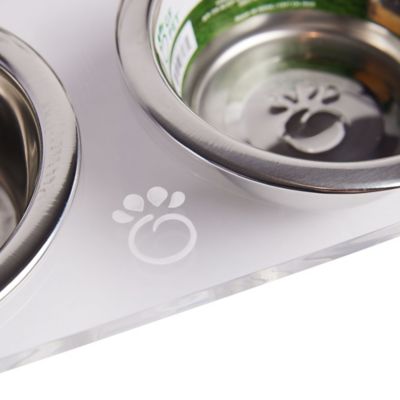 Image showing  Elevated Acrylic Double Pet Feeder