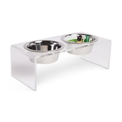 Image showing  Elevated Acrylic Double Pet Feeder