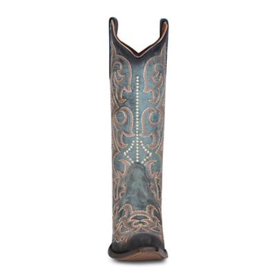 Image showing 1 th Circle G Women's Western Snip Toe Boots, Blue Jean