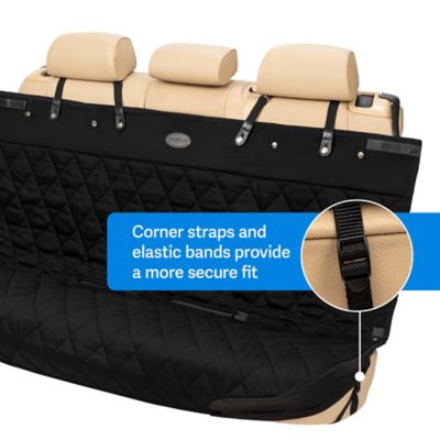 Image showing  Happy Ride Quilted Bench Seat Pet Cover, Black