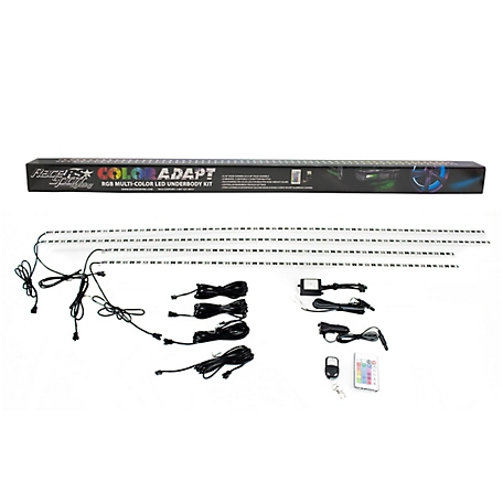 Race Sport Lighting Underbody LED Solid Aluminum Channel RGB Multicolor Lighting Kit System with Remote Control