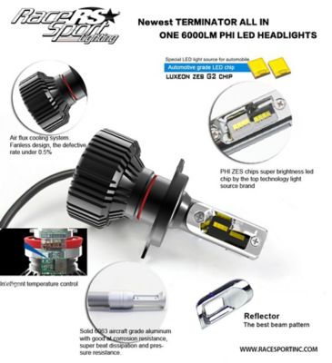 Image showing  Terminator 9005 Fanless LED Conversion Headlight Kit