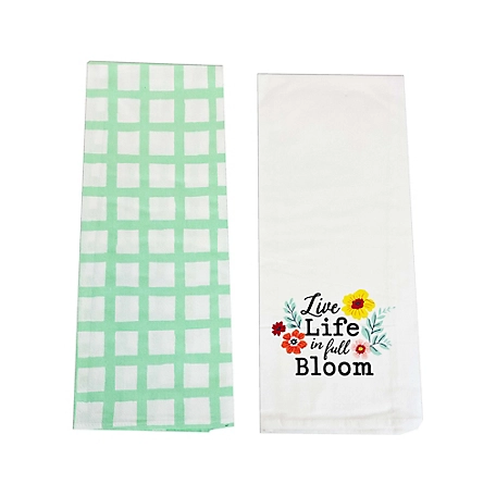 HaynesBesco Group Spring Life in Full Bloom Flour Sack Tea Towel Set, 2 pc.