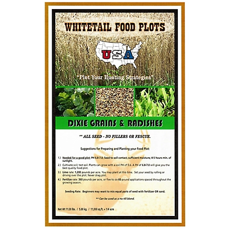 Whitetail Food Plots USA Dixie Grains and Radishes Food Plot