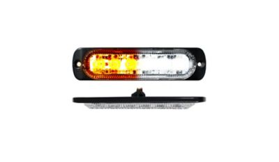 Image showing  White/Amber Switching 6-LED Ultra Slim Flush Mount 19-Flash Pattern Marker Strobe Light