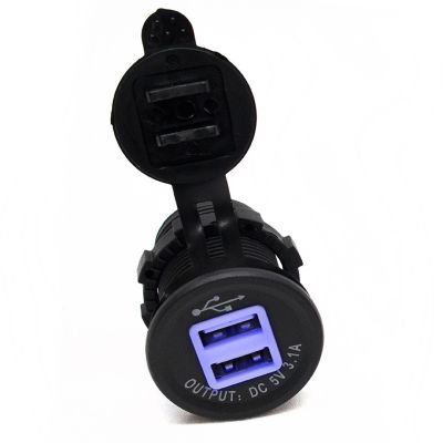 Race Sport Lighting 2 Port USB Socket, 3.1A, RS50884