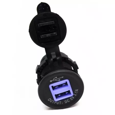 Race Sport Lighting 2-port USB socket 3.1 A RS50884 RV Electrical Adapters