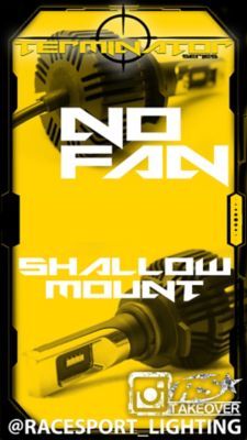 Image showing 9 th Race Sport Lighting Terminator H10 Fanless LED Conversion Headlight Kit