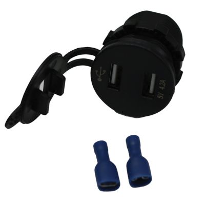 Image showing  2 Port USB Socket Voltmeter, Blue, RS507971B