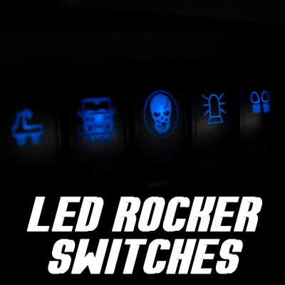 Image showing  Dual Port USB Rocker Panel, Blue