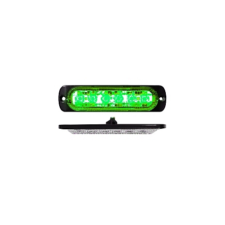 Race Sport Lighting 6-LED Ultra Slim Marker Strobe Light, Green, RS70016G