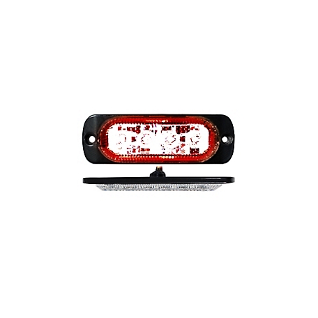 Race Sport Lighting 4-LED Ultra Slim Flush Mount Marker Strobelight, Red, RS70014R