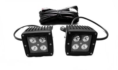 Race Sport Lighting 3x3 BLACKED OUT Series LED Auxiliary Light Cube Kit Pair