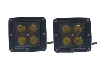 Image showing  2,600-Lumen 3x3 Blacked Out Series LED Auxiliary Light Cube Kit Pair