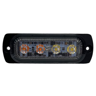 Image showing  White/Amber Switching 4-LED Ultra Slim Marker Strobe LED Light with 19 Flash Patterns