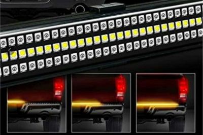Image showing  900-Lumen Triple Row LED Truck Tailgate Light Bar with 5 Functions and 3 Colors