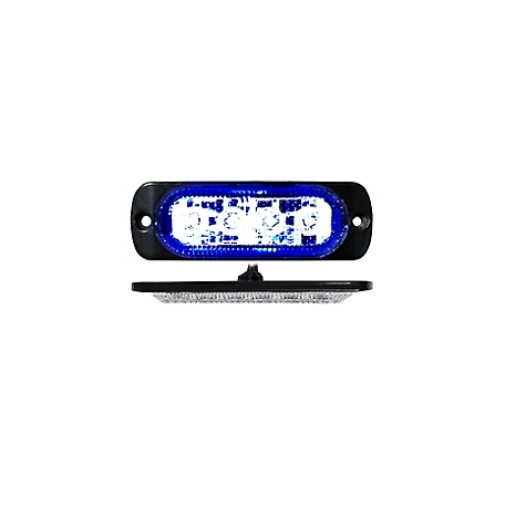 Race Sport Lighting 4-LED Ultra Slim Flush Mount Marker Strobelight, Blue, RS70014B