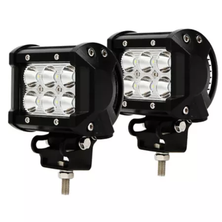 Race Sport Lighting 2-Pack 6-LED Auxiliary LED Spotlight 3 000 Lumens Street Series 18W Bottom Mount Fog Lights