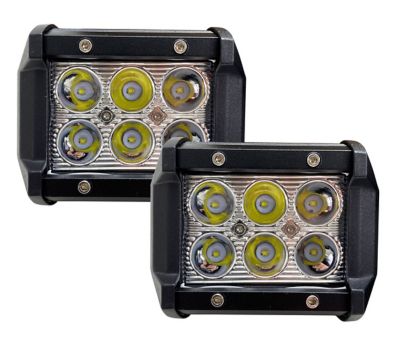 Image showing  3,000-Lumen 6-LED Auxiliary Street Series 18W Bottom Mount LED Spot Lights, 2-Pack