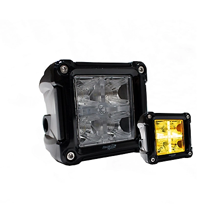 Race Sport Lighting Dual Function 3x3 Cube Auxiliary LED light with Amber Marker
