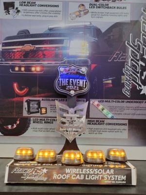 Image showing 6 th Race Sport Lighting 300-Lumen Wireless Solar-Powered Truck Cab LED Light System