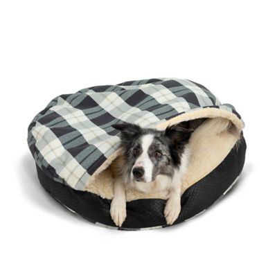 Snoozer Indoor/Outdoor Round Cozy Pet Cave, Barkley/Black Diamond