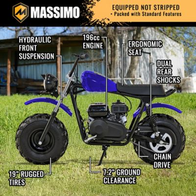 Image showing 8 th Massimo MB200S 196cc Gas Powered 7.5HP Mini Bike Motorcycle
