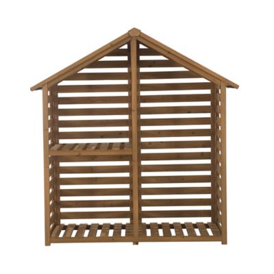 YardCove 69" Firewood Log Racks,Large Capacity Outdoor Solid Cedar Wood Firewood Storage Rack