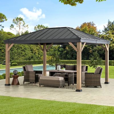 Image showing  11 ft. x 13 ft. Cedarville Hard-Top Outdoor Gazebo