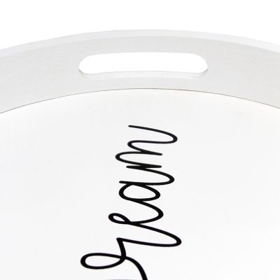 Image showing  Decorative Round Wood Serving Tray