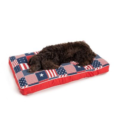Image showing 1 th Snoozer Indoor/Outdoor Rectangle Dog Bed, Starpatch/Red Diamond
