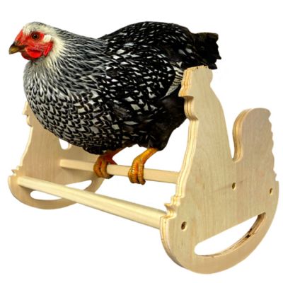 Backyard Barnyard Chicken Rocking Roosting Perch for Poultry Coop and Chick Brooder, (3 Bar) Made in USA