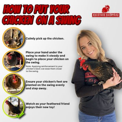 Image showing 7 th Backyard Barnyard Round Chicken Swing Roosting Bar Perch