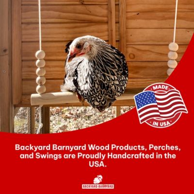 Image showing 8 th Backyard Barnyard Round Chicken Swing Roosting Bar Perch