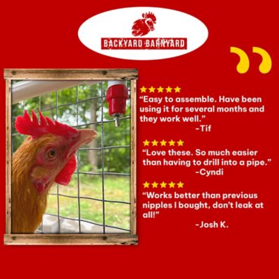 Image showing 5 th Backyard Barnyard PVC Poultry Nipple Kit, 6-Pack