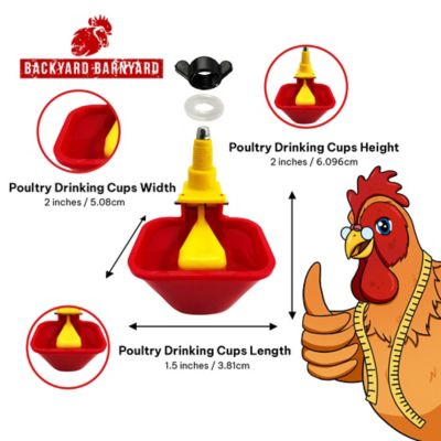 Image showing  NO Peck Vertical Poultry Cup Drinker, 4-Pack