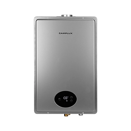 Camplux 5.28 GPM Indoor Tankless Propane Gas Water Heater, Gray