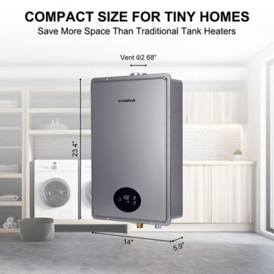 Image showing  5.28 GPM Indoor Natural Gas Water Heater, Gray