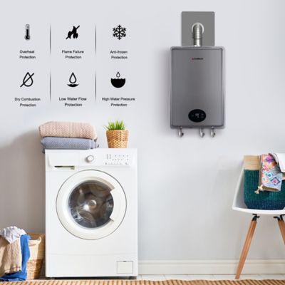 Image showing 5 th Camplux 6.86 GPM Indoor Natural Gas Water Heater, Grey