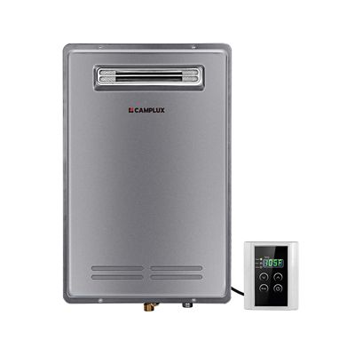 Camplux 5.28 GPM Propane Gas Residential Tankless Water Heater Outdoor Installation, Grey