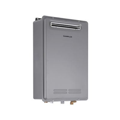 Camplux 6.86 GPM Propane Tankless Residential Water Heater Outdoor Installation, Grey
