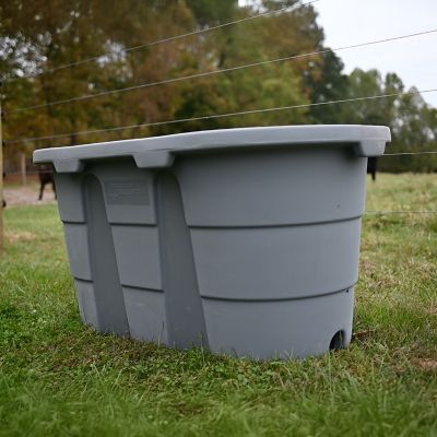 Image showing  100 gal. Century Poly Stock Tank with Drain Plug, 2 ft. x 2 ft. x 4 ft.