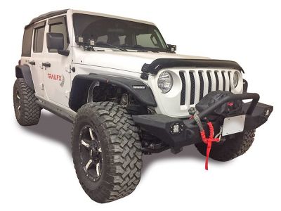 TrailFX Flat Style Fender Flares, with LED Turn Signal and Marker Light for Jeep JL/JT: Set of 2, JL05FF