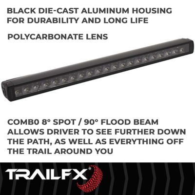 Image showing  20 in. LED TFX Single Light Bar with 8-Degree Spot and 90-Degree Flood Beam