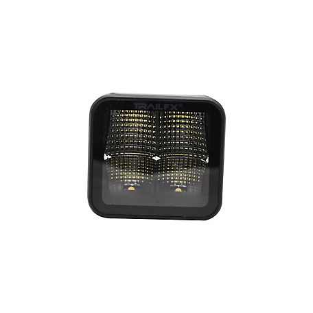 TrailFX 3 Inch Cube Fog Lights, 4 Clear OSRAM5 LED 5 Watt Bulbs per Light, Set of 2, 2X2CFBKPR