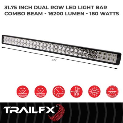 Image showing  30 in. LED TFX Single Light Bar with 8-Degree Spot and 90-Degree Flood Beam