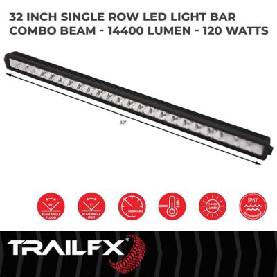 Image showing  30 in. LED TFX Single Light Bar with Flood and Spot Beams